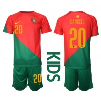 Portugal Joao Cancelo #20 Domaci Dres za djecu SP 2022 Kratak Rukav (+ Kratke hlače)